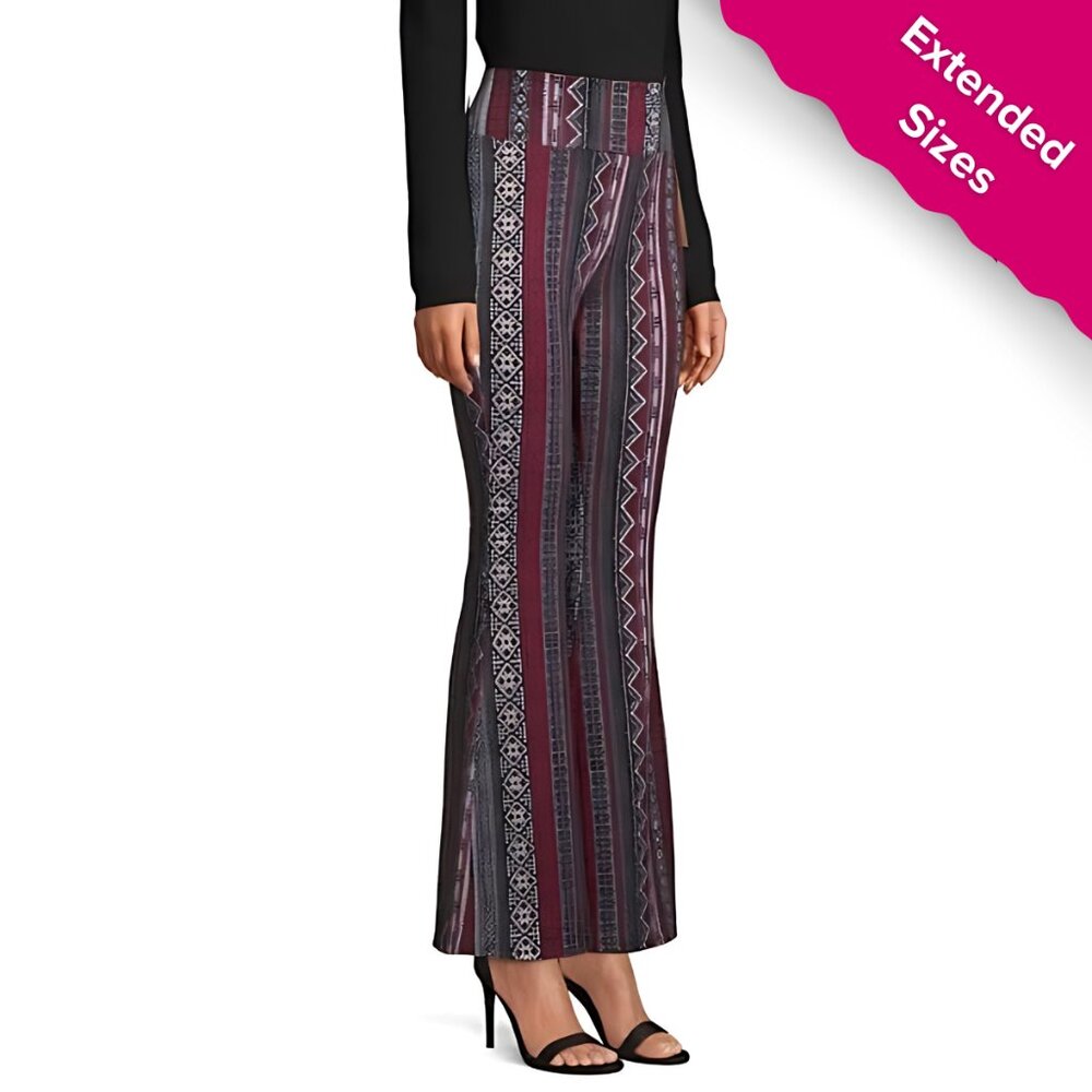 High Rise Flare Pants, Fairisle Stipe